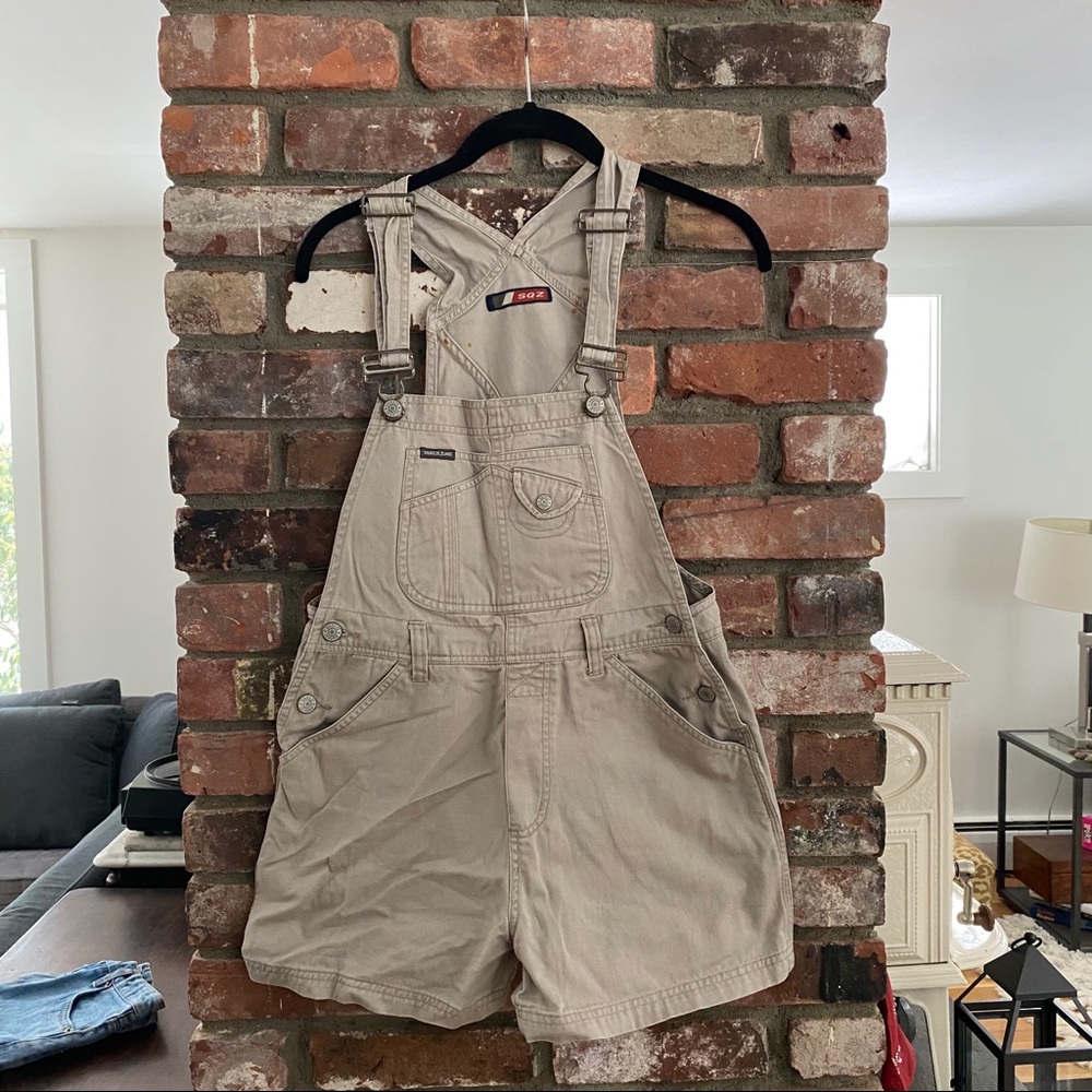 Khaki Overall Shorts